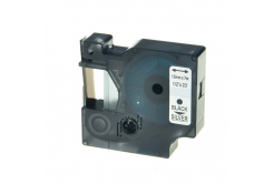 Съвместима лента с Dymo 53722, 24mm x 7m, черен печат / сребърен фон