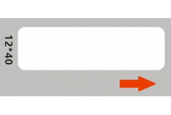 Niimbot A2A68601601, 12x40mm, 155 бр., бели самозалепващи се етикети