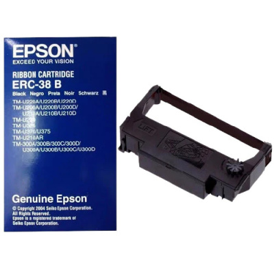 Epson ERC 38 C43S015374, черно, оригинална боядисваща лента