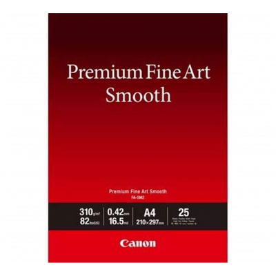 Canon Premium Fine Art Smooth 1711C011, 310 г/м2, A4, 25 бр., мат, мастиленоструен, бял, фотографска хартия