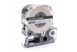 Epson LC-ST24BW, 24mm x 8m, син шрифт / прозрачен субстрат, съвместима лента