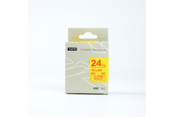 Epson LK-SC24YR, 24mm x 9m, червен печат / жълт фон, съвместима лента