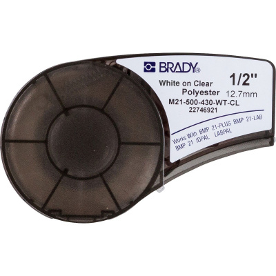 Brady M21-500-430-WT-CL / 139747, полиестерна лента, 12.70 mm x 6.40 m