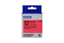 Epson LabelWorks LK-4RBP C53S654007 12мм x 9м, черно копиране / пастелно червен фон, оригинален лента
