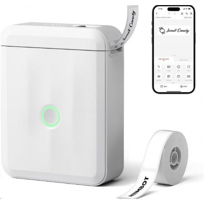 Niimbot D110-M Smart 1AA56011604, етикетираща машина, Бял + ролка с етикети