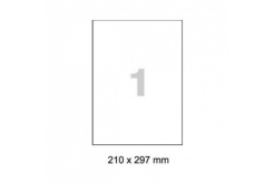 Самозалепващи етикети R0501.1123, лазер, лъскав, полиестер, 210 x 297 mm, 1 етикет, A4, 100 листа
