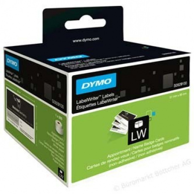 Dymo S0929100, 51мм x 89мм, 300 бр, бели хартиени етикети за визитни картички без лепило