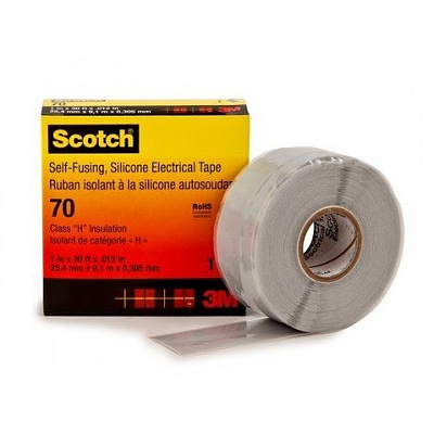 3M 70 Scotch Самосливаща се силиконова лента, 25 mm x 9,1 m