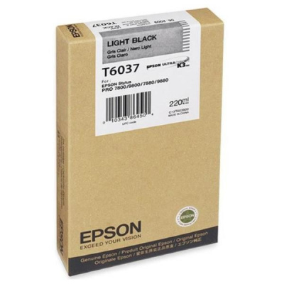 Epson T603700 светло черно (light black) оригинална касета