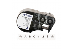 Brady M4C-500-595-WT-BK / 170818, 12.70 mm x 7.62 m, Винил, черен печат / бял фон