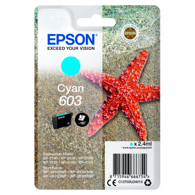 Epson 603 C13T03U24010 циан (cyan) оригинална касета