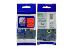 Brother HGe-461, 36mm x 8m, черен печат / червен фон, бързоходен съвместима лента