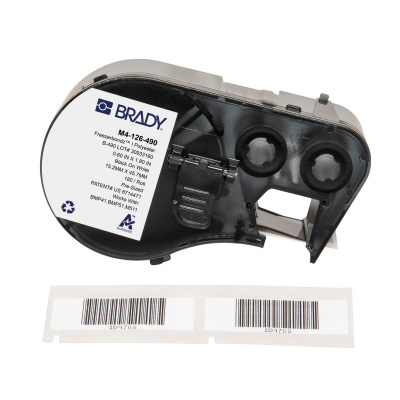 Brady M4-126-490 / 170776, 45.72 mm, Polyester, черно копиране / бял фон