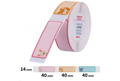 Niimbot A2A28678701, 14x40mm, 160 бр, Животни, цветен самозалепващи се етикети