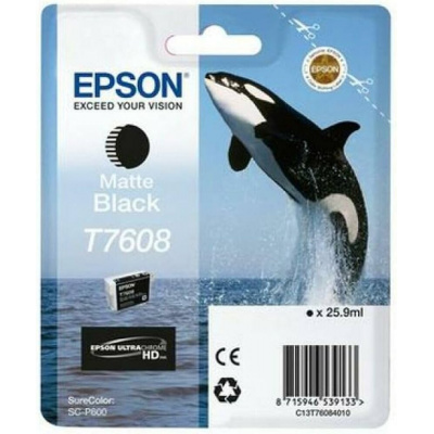 Epson T7608 C13T76084N10 матово черен (matte black) оригинална касета