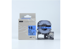 Epson LTS18BW, 18mm x 5m, син шрифт / бял фон, съвместима лента