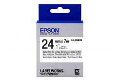 Epson LabelWorks LK-6WBVN C53S656020 24мм x 7м, черно копиране / бял фон, винилова, оригинален лента