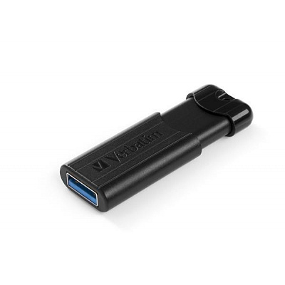 VERBATIM Flash Disk PinStripe USB 3.0, 16GB - черен