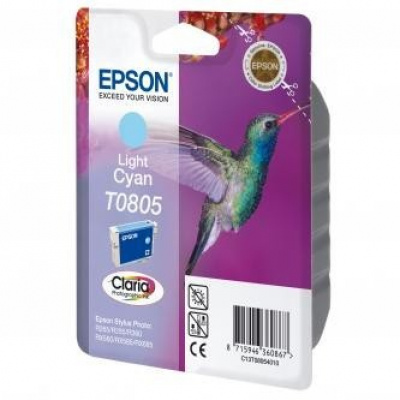 Epson T0805 C13T08054011 светло циан (light cyan) оригинална касета