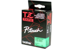 Brother TZ-D51 / TZe-D51, 5mm, черен печат/зелен фон, оригинална лента