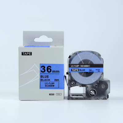 Epson LTS36BW, 36mm x 5m, син шрифт / бял фон, съвместима лента
