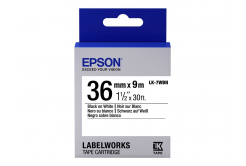 Epson LabelWorks LK-7WBN C53S657006 36мм x 9м, черно копиране / бял фон, оригинален лента