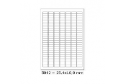 Самозалепващи етикети 25,4 x 10 mm, 189 етикети A4, 100 листа