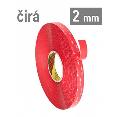 3M VHB™ 4918-F, tl. 2 mm; transparentní oboustranně velmi silně lepicí akrylová páska 12 mm x 16,5 m