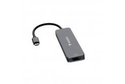 VERBATIM Докинг станция USB-C, 6v1, HDMI, USB-C PD, USB 3.0, USB 2.0, SD a microSD, сив