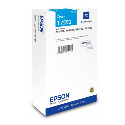 Epson T7552 XL C13T75524N циан (cyan) оригинална касета