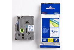 Brother TZ-243 / TZe-243, 18mm x 8m, син шрифт/бял фон, оригинална лента