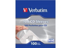 Verbatim 49976 кутии за дискове от хартия CD, с прозорец, 100 бр., бял