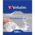 Verbatim 49976 кутии за дискове от хартия CD, с прозорец, 100 бр., бял