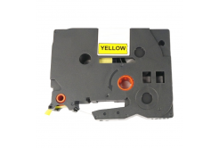 Brother TZ-SL651 / TZe-SL651, 24mm x 8m, черен печат / жълт фон, съвместима лента