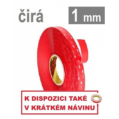 3M VHB™ 4910-F, tl. 1 mm, transparentní oboustranně velmi silně lepicí akrylová páska 6 mm x 33 m