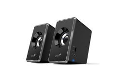 Тонколони Genius SP-U125, 2.0, 3W, черно-сиви, регулиране на звука, 3,5 мм жак (USB), 150Hz-20kHz
