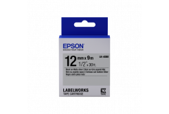 Epson LabelWorks LK-4SBE C53S654017 12мм x 9м, черно копиране / матово сребрист фон, матна, оригинален лента