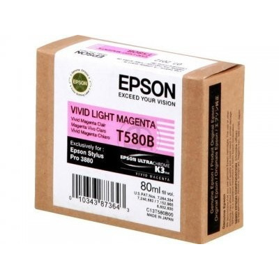 Epson T580B00 светло магента (light magenta) оригинална касета