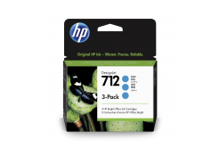 HP 712 3ED77A циан (cyan) 3 бр оригинална касета