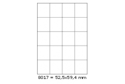 Самозалепващи етикети 52,5 x 59,4 mm, 20 етикети A4, 100 листа