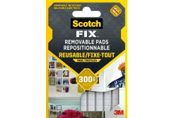 3M Scotch-FIX Подвижни лепящи подложки, лепяща пластилинова маса на квадратчета, лист 6 см x 9 см