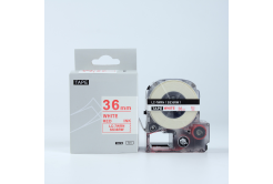 Epson LK-SS36RW, 36mm x 9m, червен печат / бял фон, съвместима лента
