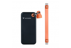 VERBATIM Externí SSD Pocket SSD 2TB, USB-C 3.1, černá/oranžová