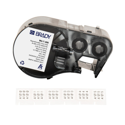 Brady M4-7-498 / 170787, 12.70 mm, Vinyl, черно копиране / бял фон