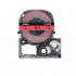 Epson LK-3RBP, SC9RW, C53S653001, 9mm x 9m, черен печат / червен фон, съвместима лента