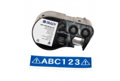 Brady M4C-1000-595-BL-WT / 170836, 25.40 mm x 7.62 m, Винил, бял печат / син фон