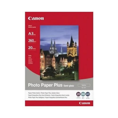 Canon Photo Paper Plus Semi-Glossy 1686B072, 260 г/м2, 10x15см, 5 бр., сатен, полугланц, бял, фотографска хартия