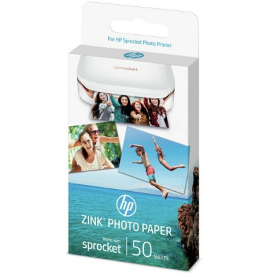 HP 1DE37A samolepicí fotopapír ZINK 50x76 mm (2x3") 50 listů, bílý 290 g/m2 termo