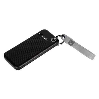 VERBATIM Външен SSD Pocket SSD 2TB, USB-C 3.1, черен/сив