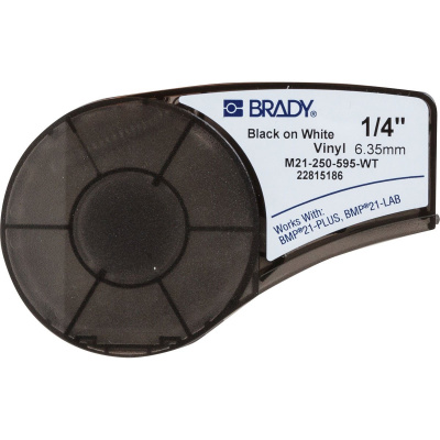Brady M21-250-595-WT / 139744, винилова лента, 6.35 mm x 6.40 m